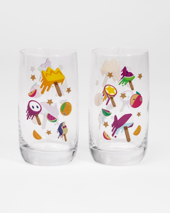 Fall Guys Trinkglas-Set Meltdown