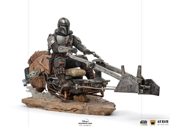 Star Wars The Mandalorian on Speederbike Deluxe Art Scale Statue  18 cm