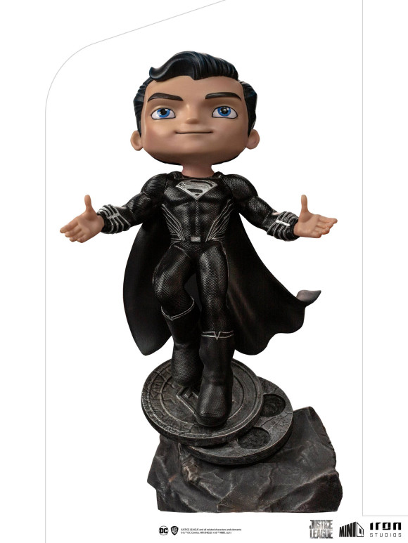 Justice League Mini Co. Deluxe PVC Figur Superman Black Suit 18 cm