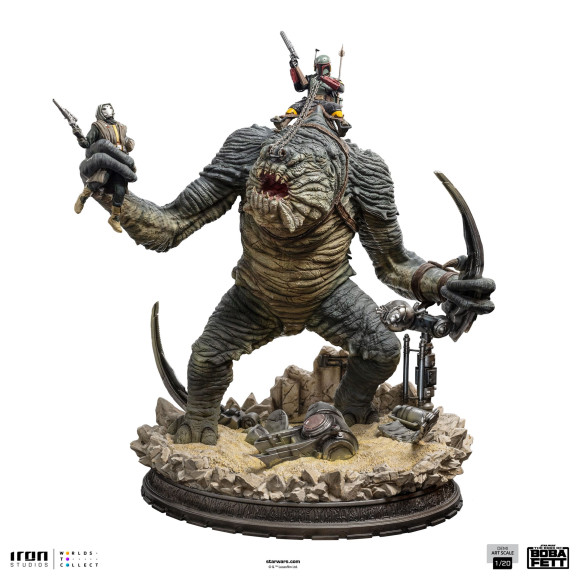 Das Buch von Boba Fett Demi Art Scale Statue 1/20 Boba Fett & Rancor 38 cm