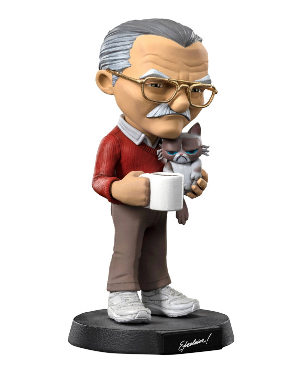 Stan Lee Mini Co. PVC Figur Stan Lee with Grumpy Cat 14 cm
