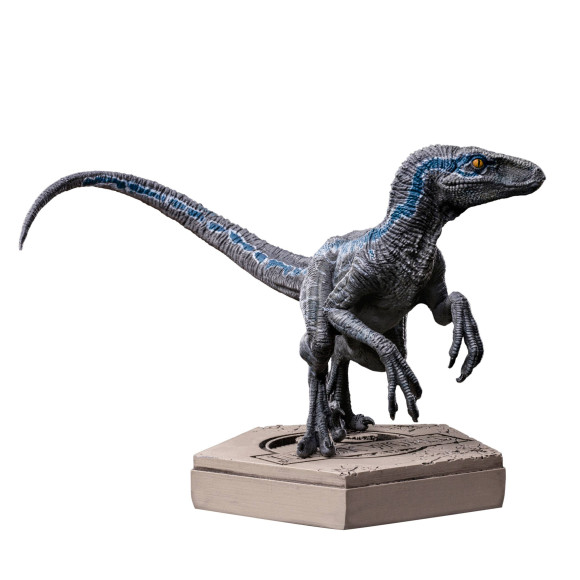 Jurassic World Icons Velociraptor B Blue Statue 7 cm