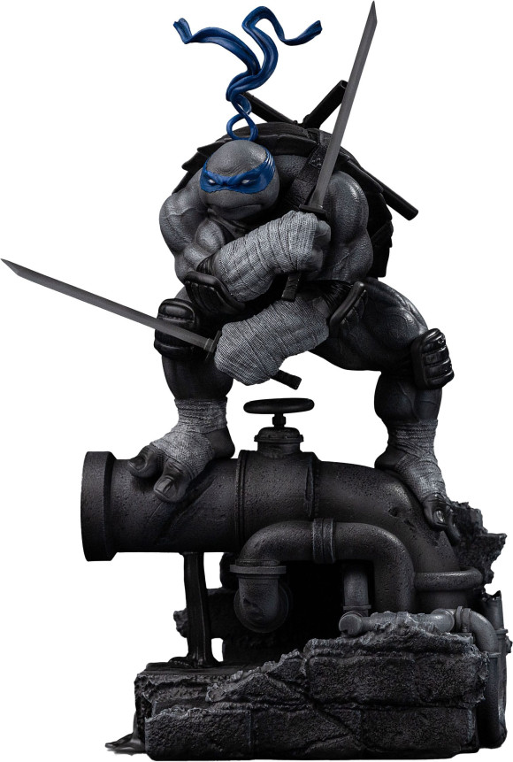 Teenage Mutant Ninja Turtles Art Scale Statue 1/10 Leonardo Black and White Variant 26 cm heo exclusive  