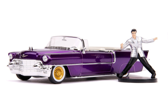 Elvis Presley Hollywood Rides Diecast Modell 1/24 1956 Cadillac Eldorado mit Figur