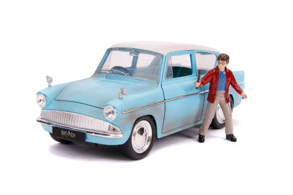 Harry Potter Hollywood Rides Diecast Modell 1/24 1959 Ford Anglia mit Figur