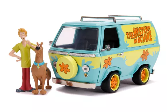 Scooby Doo Hollywood Rides Diecast Modell 1/24 Mystery Van mit Figuren