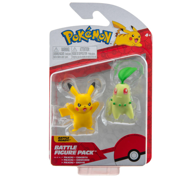 Pokémon Battle Minifiguren 2er-Pack Endivie & Pikachu #9 5 cm