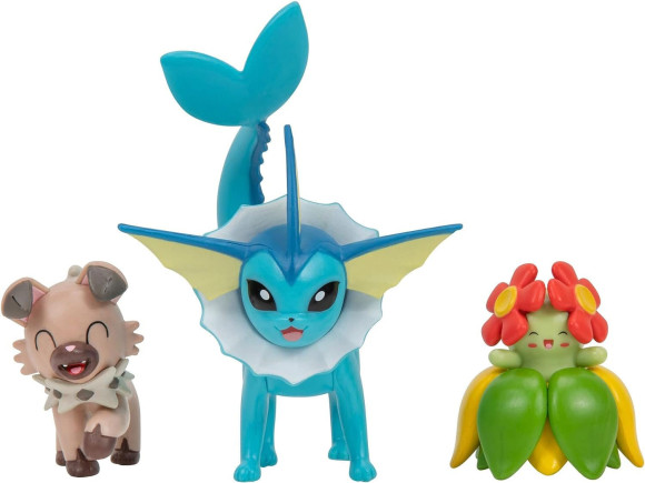 Pokémon Battle Figure Set Figuren 3er-Pack Wuffels, Blubella, Aquana