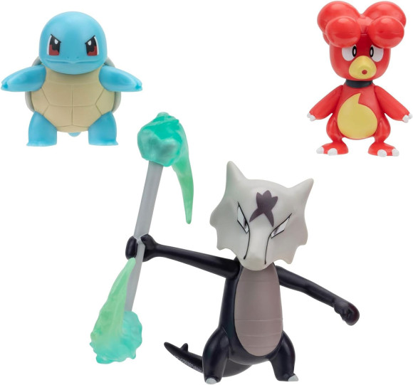 Pokémon Battle Figure Set Figuren 3er-Pack Magby, Shiggy #4, Alolan Knogga 5 cm
