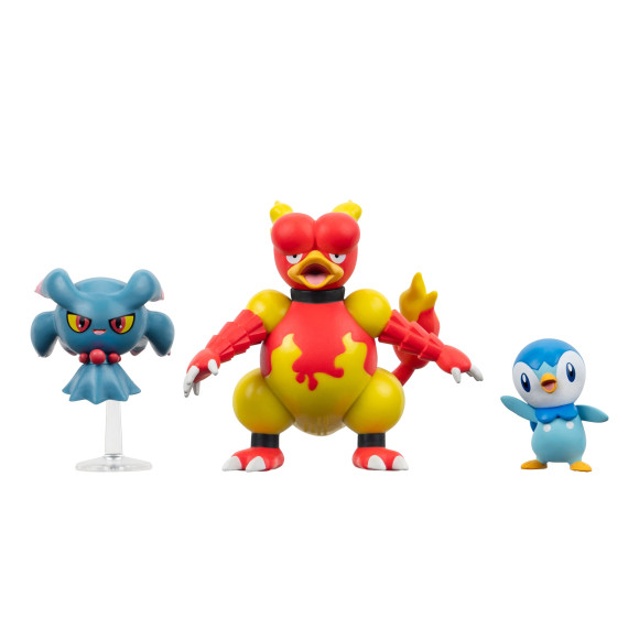 Pokémon Battle Figure Set Figuren 3er-Pack Plinfa, Traunfugil, Magmar 5 cm