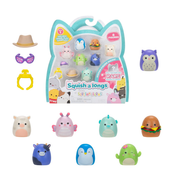 Squishmallow Squish a longs Minifiguren 8er-Pack Style 1 3 cm