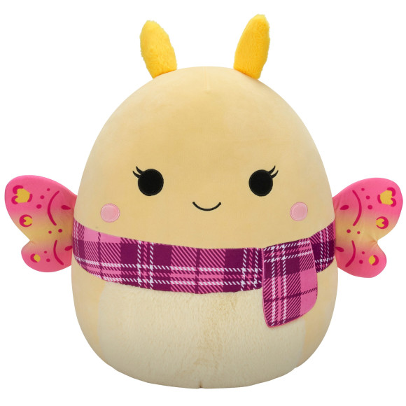 Squishmallows Plüschfigur Yellow Moth with Pink Plaid Scarf Miry 50 cm