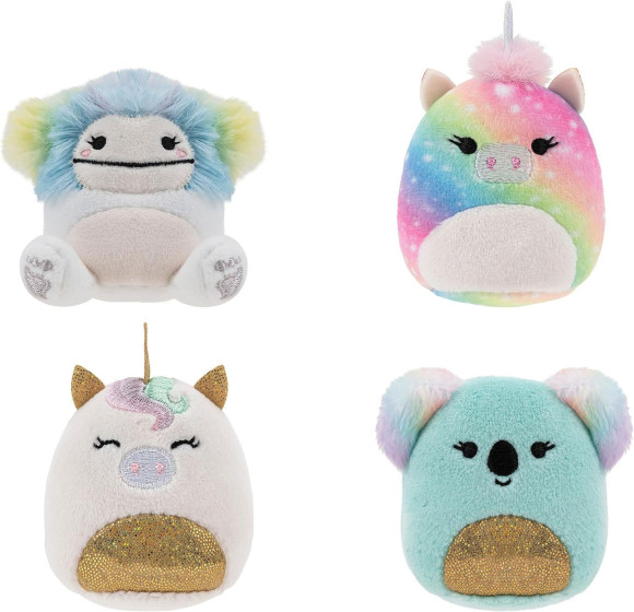 Squishville Mini Squishmallows Plüschfiguren 4er-Pack Jubel Squad 5 cm