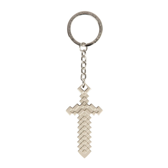 Minecraft Metall-Schwert Metall Schlüsselanhänger 4 cm