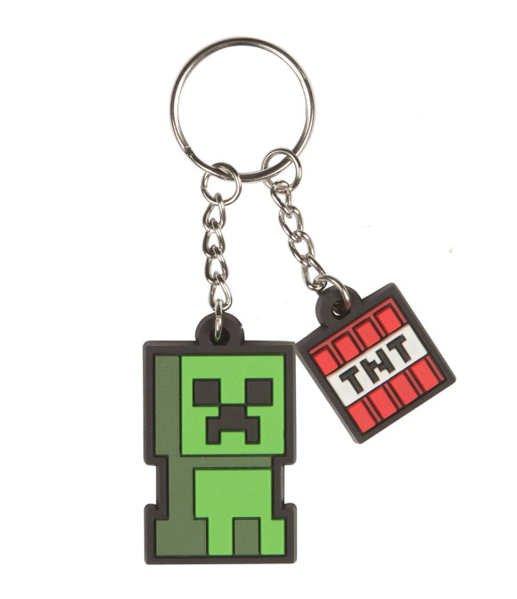 Minecraft Creeper Sprite Gummi-Schlüsselanhänger 4 cm