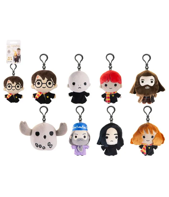Harry Potter Clip-On Plüschfiguren 12 cm Sortiment (12)  