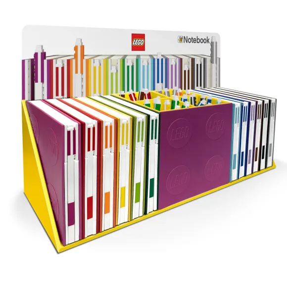 LEGO Verkaufsdisplay / Thekendisplay für Gelstifte & Notizbücher mit Stift
