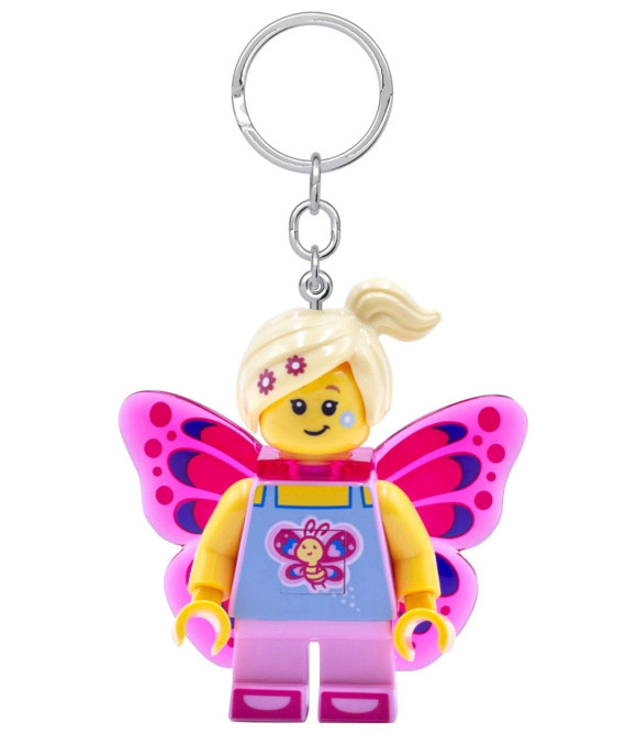 LEGO Iconic Schlüsselanhänger mit Leuchtfunktion Butterfly Girl 8 cm  