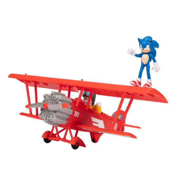 Sonic The Hedgehog Actionfiguren Sonic The Movie 2 Sonic & Tails in Plane 6 cm
