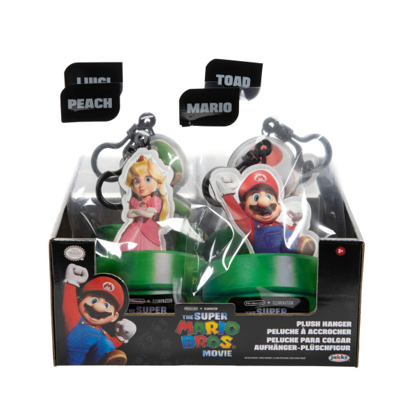Der Super Mario Bros. Film Plüsch-Schlüsselanhänger 8 cm Sortiment (12)