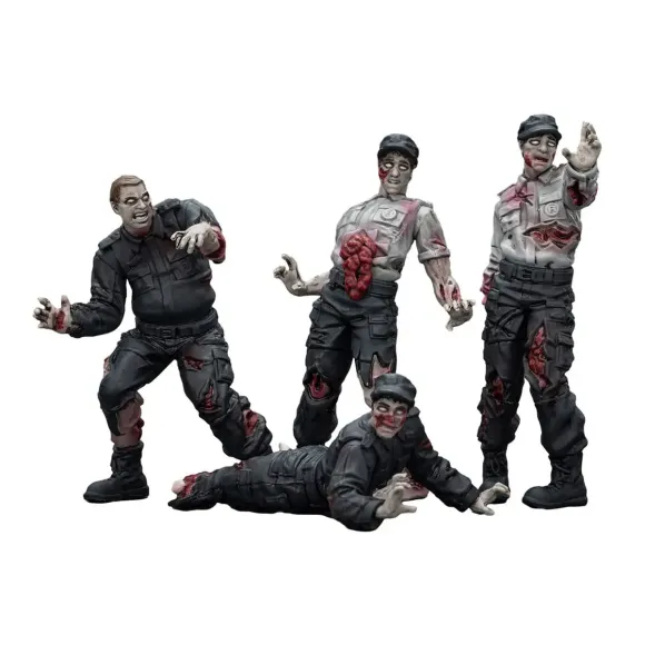 Zombie Dark Source Actionfiguren 4er-Pack Security Guards 8 cm