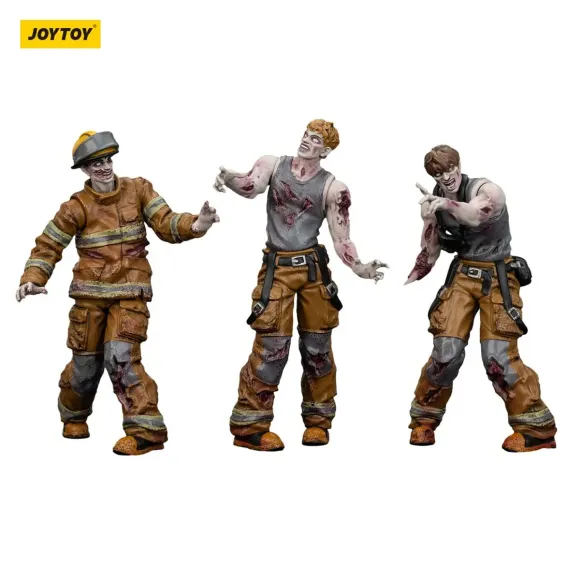 Zombie Dark Source Actionfiguren 3er-Pack Firefighters 8 cm