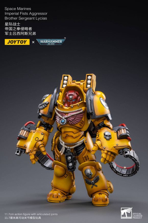 Warhammer 40k Actionfigur 1/18 Imperial Fists Aggressor Brother Sergeant Lycias 12 cm