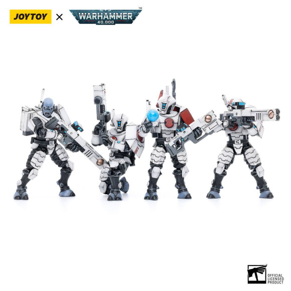 Warhammer 40k Actionfiguren 4er-Pack 1/18 T'au Empire Fire Warriors 11 cm
