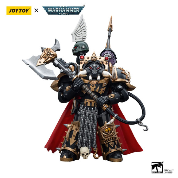 Warhammer 40k Actionfigur 1/18 Chaos Space Marines Black Legion Chaos Lord in Terminator Armour 12 cm
