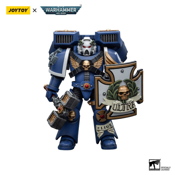 Warhammer 40k Actionfigur 1/18 Ultramarines Vanguard Veteran with Thunder Hammer and Storm Shield 12 cm