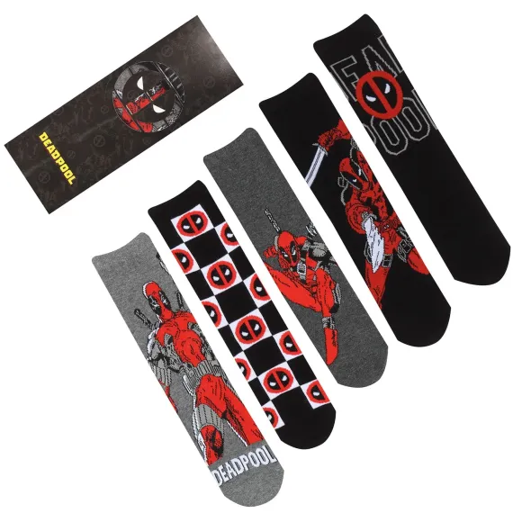 Marvel Socken 5er-Pack Deadpool L-XL