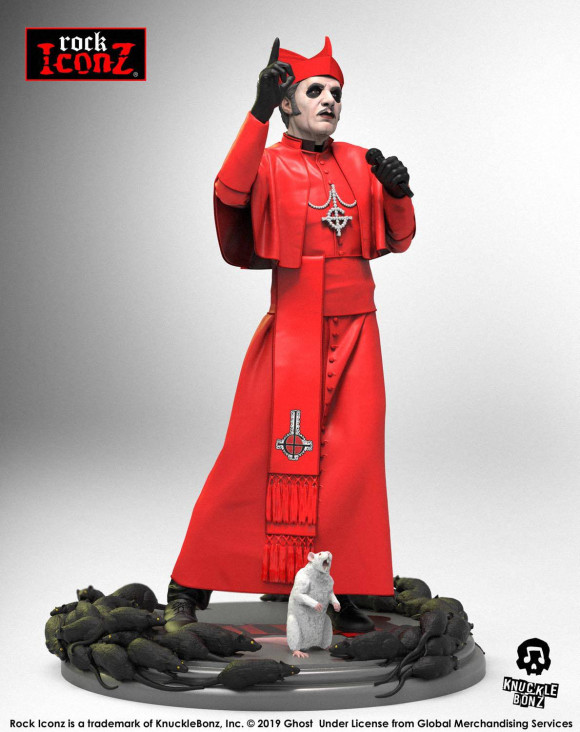 Ghost Cardinal Copia Rock Iconz Statue Red Cassock 22 cm