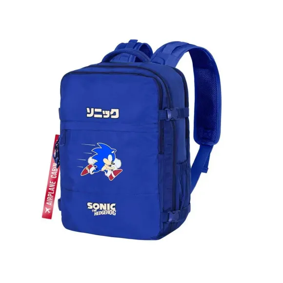 Sonic The Hedgehog Mercury Underseat Cabin Bag Rucksack Sega Action Blue 