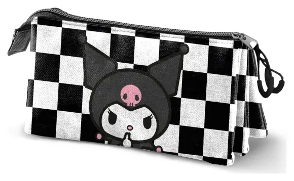 Sanrio Triple Federmäppchen Kuromi Black & White