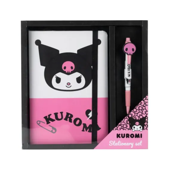 Sanrio Notizbuch mit Kugelschreiber Geschenk-Set Kuromi 