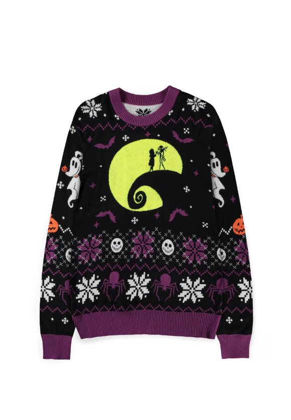 Nightmare Before Christmas Pullover Glow in the Dark (Christmas Jumper) Größe L