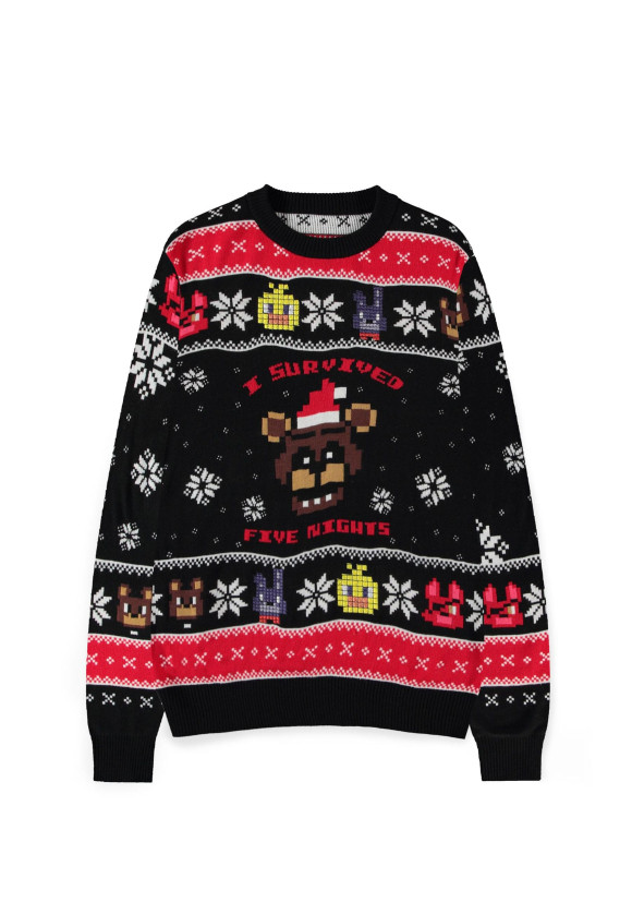 Five Nights at Freddy's Pullover Survived Five Nights (Christmas Jumper) Größe M