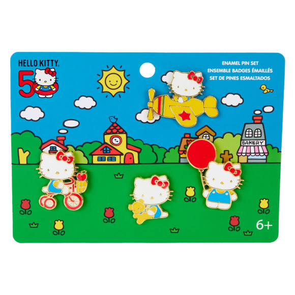 Hello Kitty by Loungefly Pin Ansteck-Pins 4er-Set 50th Anniversary 3 cm