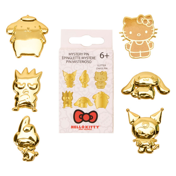 Hello Kitty by Loungefly Ansteck-Pins 50th Anniversary Gold Blind Box Sortiment (12)