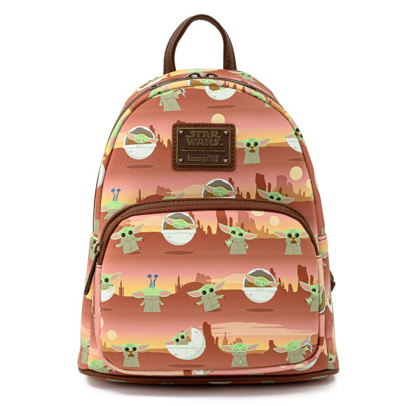 Star Wars The Mandalorian Child AOP Scene Rucksack by Loungefly