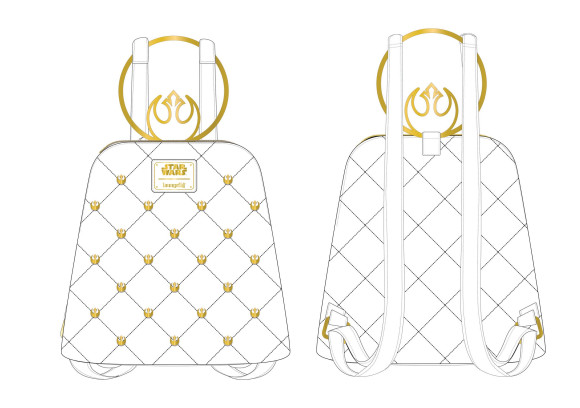 Star Wars White Gold Rebel Rucksack by Loungefly