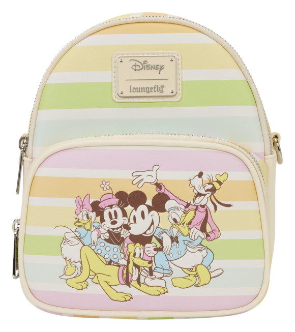 Disney by Loungefly Umhängetasche Mickey and Friends Rainbow Stribes 