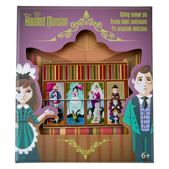 Disney by Loungefly Sliding Enamel Pin Ansteck-Pin Haunted Mansion Portraits Limited Edition 8 cm