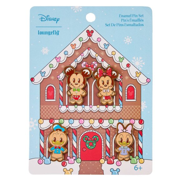 Disney by Loungefly Pin Ansteck-Pins 4er-Set Mickey & Friends Gingerbread 4 cm