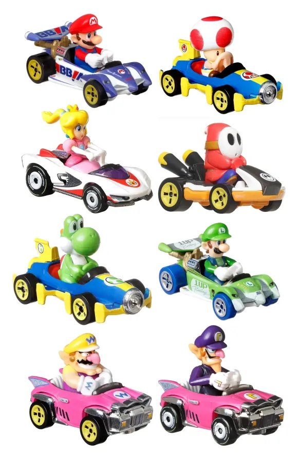 Mario Kart Hot Wheels Die-Cast Fahrzeuge 1:64 978T Sortiment (8)