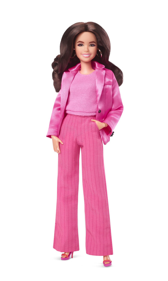 Barbie The Movie Puppe Gloria Wearing Pink Power Pantsuit