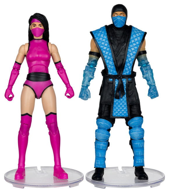 Mortal Kombat Actionfiguren 2er-Pack Sub-Zero vs. Mileena (Klassiks) 18 cm