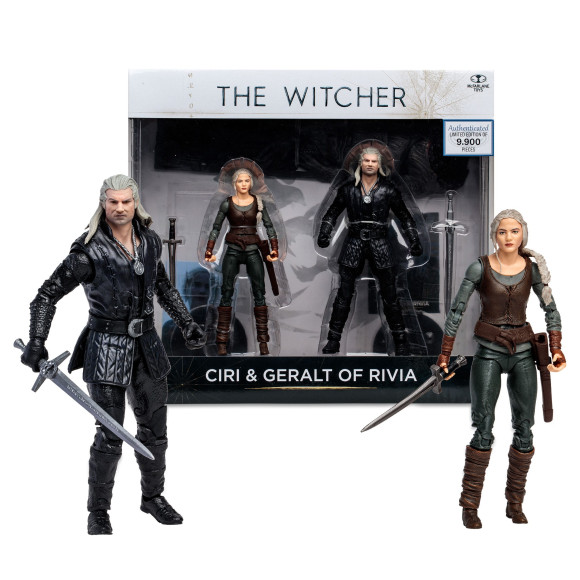 The Witcher Actionfigur Geralt und Ciri (Netflix Season 3) 18 cm