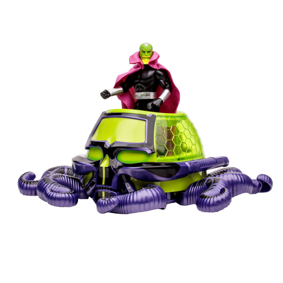 DC Direct Super Powers Actionfigur und Fahrzeug Brainiac with Skull Ship (Gold Label) 12 cm