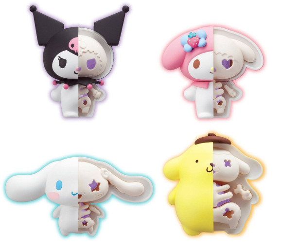 Sanrio Puzzle Mascot Kaitai Fantasy Minifiguren 8 cm Sortiment Fancy Purple (4)